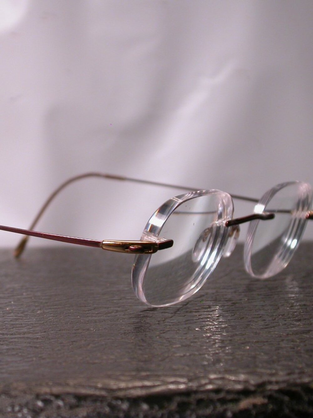 Silhouette Titan Frameless Pink and Gold Eyeglasses Made in Austria